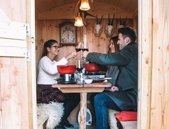 Fondue im Bauwagen 